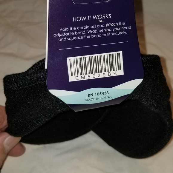 Earmuffs Wrap Around Black New Warm Adjustable - Picture 4 of 4